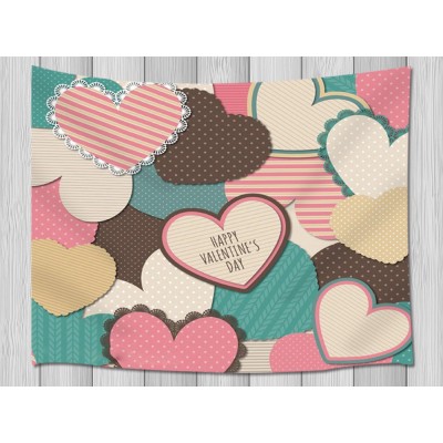 Creative Heart For Valentine's Day Wall Hanging Tapestry Smooth Supple   253355962659